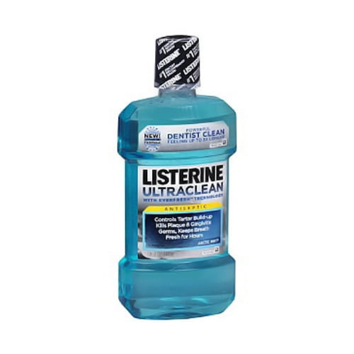 Listerine Ultra Clean Antiseptic Mouthwash, Arctic Mint 1 Ltr, 3 Pack