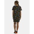 thumbnail image 2 of Halloween Women's Printed Sleepshirt Top and Socks Set from Way to Celebrate, 2-Piece, Sizes XS-3X, 2 of 4