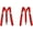 Red 2pcs, variant on Mens Suspenders 1" Inch Elastic Adjustable Y-Back Clip-on Suspender