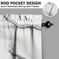 thumbnail image 3 of Vintage Grey Marble Tier Kitchen Curtains for Bathroom Living Rod Pocket Window Drapes 28"x36" 2 Panels Window Treatment Tiers, 3 of 4