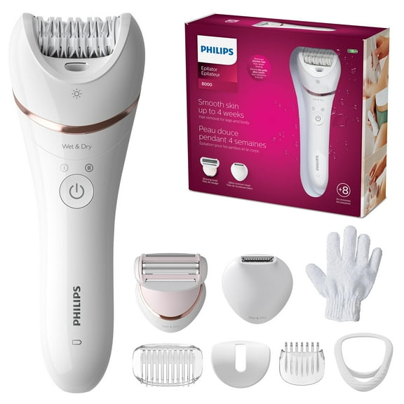 Depiladora Philips Serie 8000 BRE720/14 Wet & Dry +8 Acc
