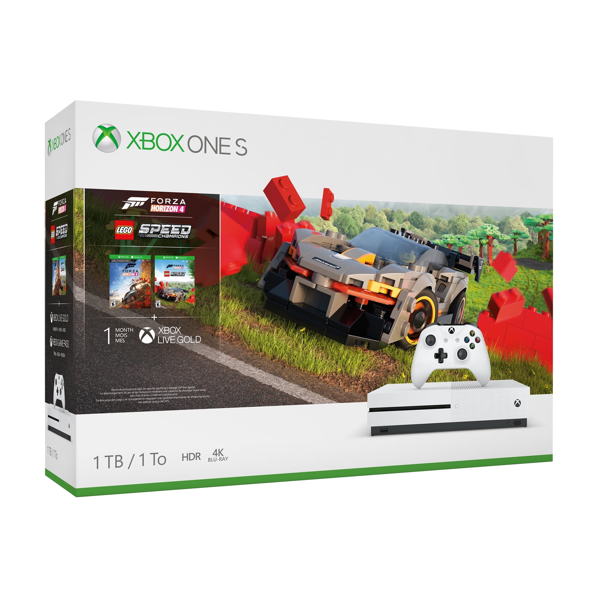 Restored Microsoft Xbox One S 1TB Forza Horizon 4 LEGO Speed