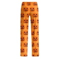 thumbnail image 4 of Halloween Pajama Pants Women Casual Lounge Pj Bottoms Funny Pumpkin Elastic Waist Fashion Women's Sleepwear Saffron XXL, 4 of 5