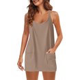 thumbnail image 4 of JHLZHS Été Short Sets pour Femmes 2024 Femmes Couleur Unie Mode Casual Double Poche Shorts Robe Pyjama Sets pour Femmes 2 Pièce Shorts 2 Pièce Short Sets pour Femmes Été Plus, 4 of 8