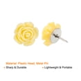 thumbnail image 4 of Uxcell Push Pins Rose Flower Shape Decorative Steel Needle, Yellow 16 Pack, 4 of 5
