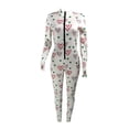 thumbnail image 2 of Seyurigaoka Women Christmas Printed Romper Casual Long Sleeve O-Neck Jumpsuit, 2 of 6