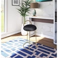 thumbnail image 2 of Meridian Furniture Ring Soft Black Velvet Counter Stool in Brushed Gold Finish, 2 of 5