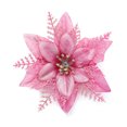 thumbnail image 6 of Travelwant 6Packs Christmas Poinsettia Decorations Glitter Poinsettia Flowers Christmas Tree Flowers Red Gold White Silver for Xmas Tree Ornaments, 6 of 8