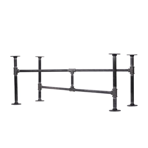 Pipe-Decor.com Turnpike Coffee Table Made with Wood Iron Steel