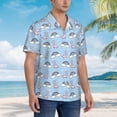 thumbnail image 5 of Goofa Rainbow Dinosaur Hawaiian Shirt for Men, Unisex Summer Beach Casual Short Sleeve Button Down Shirts,Aloha Tropical Floral print shirt-Small, 5 of 9