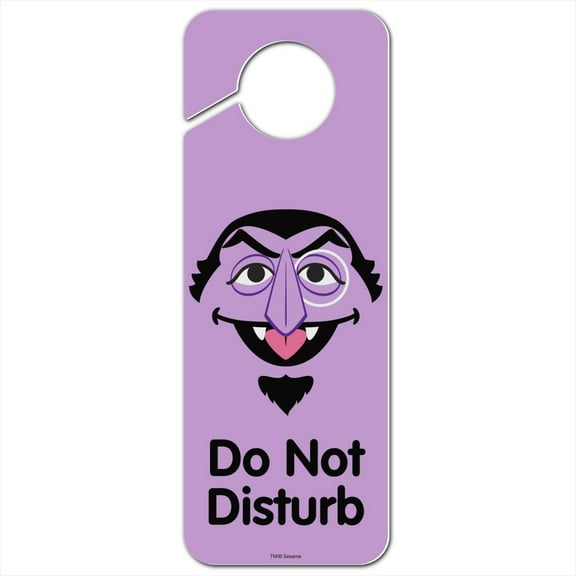 Sesame Street Count Face Plastic Door Knob Hanger Sign