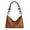 Brown, variant on SPEKSEE Women Faux Suede Shoulder Bag with Beads Handles Crescent Handbag Small Tote Bag for Travel Shopping Daily Use