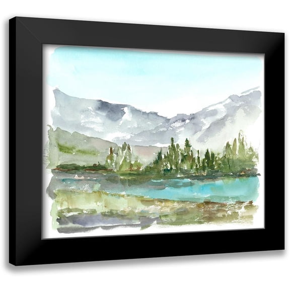Harper, Ethan 14x12 Black Modern Framed Museum Art Print Titled - Plein Air Reservoir II