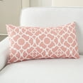 thumbnail image 4 of Nourison Lovely Lattice 12" x 21" Coral Indoor/Outdoor Throw Pillow, 4 of 6