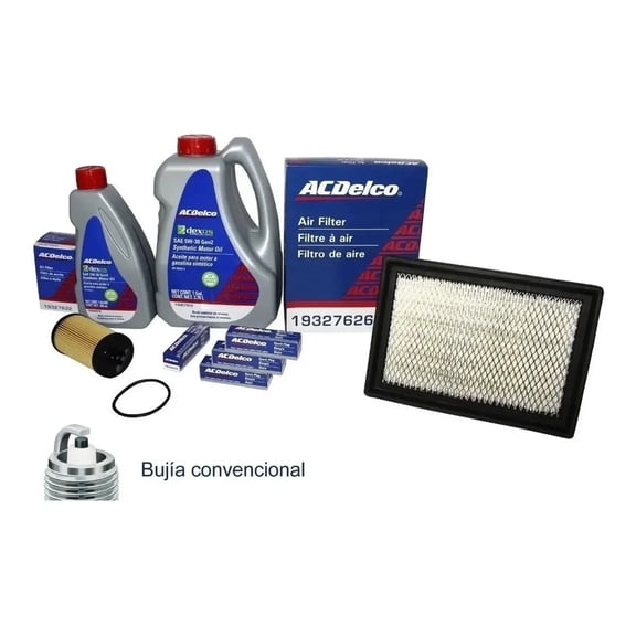 Kit de Afinación ACDelco Sonic 1.6L 2012-2017 Aceite Sintético 5w30 Bujía Convencional