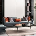 thumbnail image 3 of Michael Amini La Francaise Velvet Mansion Sofa - Azure/Black, 3 of 14