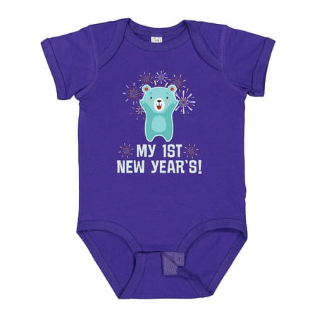 

Inktastic My 1st New Years Baby Bear Gift Baby Boy or Baby Girl Bodysuit