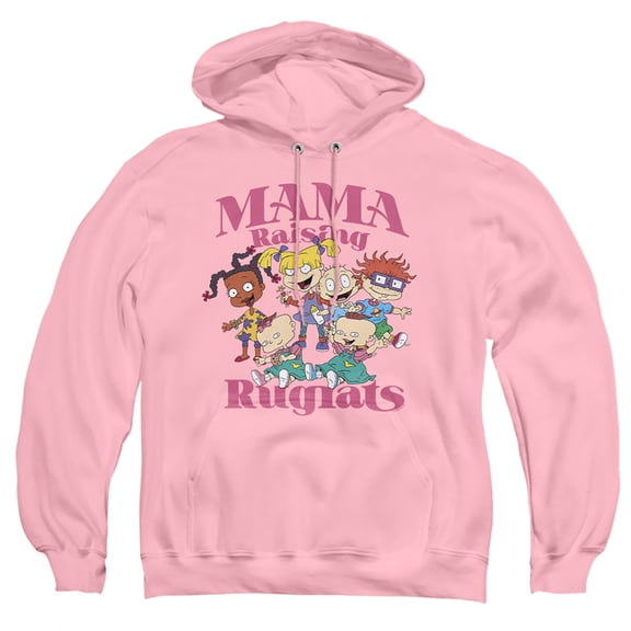 Popfunk Rugrats Mother's Day Mama Raising Rugrats Adult Pull-Over Hoodie, Pink, Large