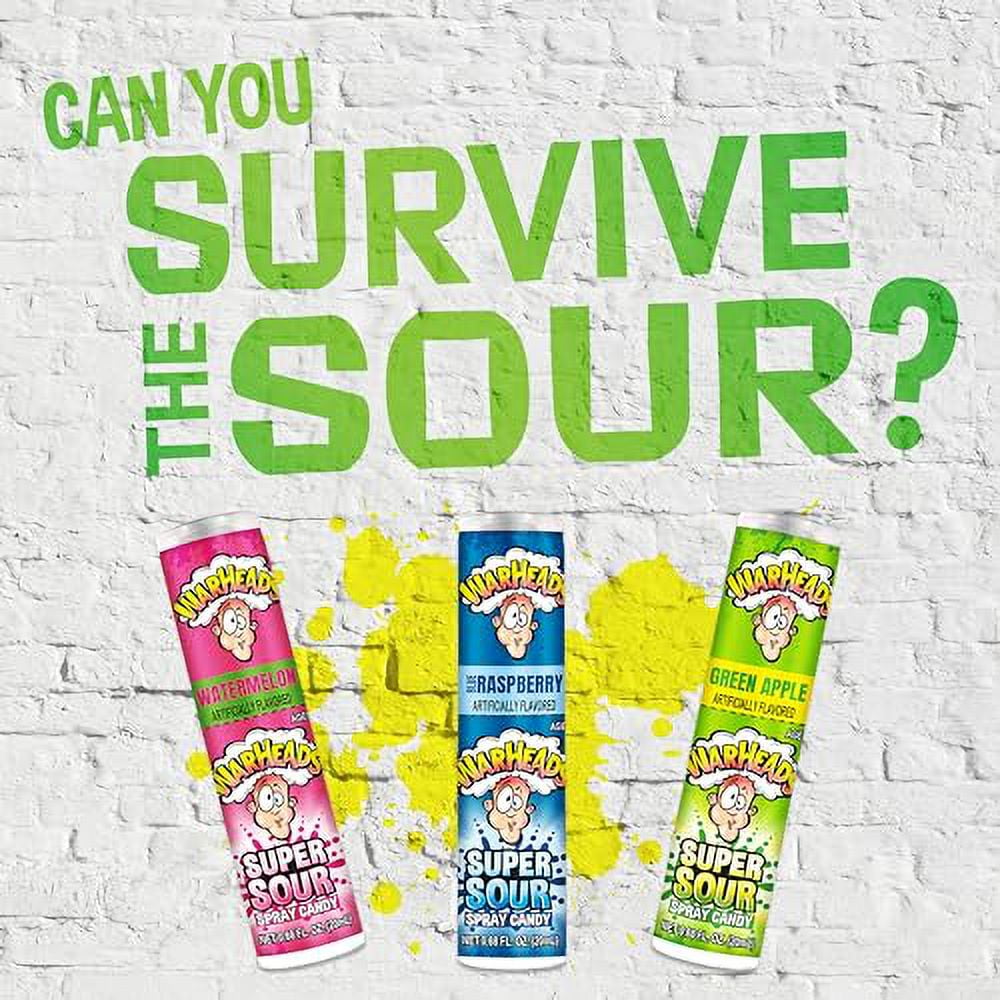 Impact Warheads Super Sour Spray Candy, Intense Sour Flavor, 0.68 oz (Pack of 24)