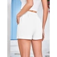 thumbnail image 2 of ORUYROP Women's Asymmetrical Solid Overlap Bodycon Workwear Skirt, 2 of 6