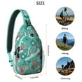 thumbnail image 5 of Sling Backpack,Green Christmas Baking Pattern Sling Bag with Water Bottle Holder,Waterproof Sling Bag for Men/Women with Headphone Jack for Hiking,Travel, 5 of 6