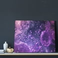 thumbnail image 3 of Kdxio Purple Bubble Abstract Art Pattern Canvas Wall Art for Living Room Wall Decor for Bedroom Bathroom Modern Framed Canvas Art Prints Ready to Hang,Horizontal, 3 of 6