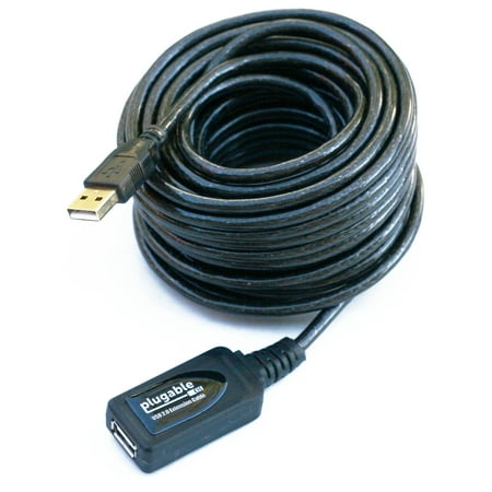 UPC: 0649241909842 | Plugable 10 Meter (32 Foot) USB 2.0 Active Extension Cable Type A Male to A Female