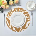 thumbnail image 4 of GZHJMY Marble Round Placemats Set of 4,Non-Slip Heat Resistant Washable Table Mats for Kitchen Dining Table Decoration,15.4", 4 of 6