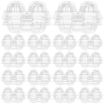 Niceauty Transparent Plastic Egg Carton for Storage Compact and Lightweight with 2 Slots per Unit