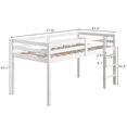 thumbnail image 4 of Tcbosik Twin Size Loft Bed, Wood Bed Frame with Ladder and Safety Guardrail, Easy Assembly, White, 4 of 9