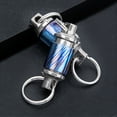 thumbnail image 5 of Titanium Keychain Double Quick Release Damascus Keyring Anti-Rust Carabiner, 5 of 6