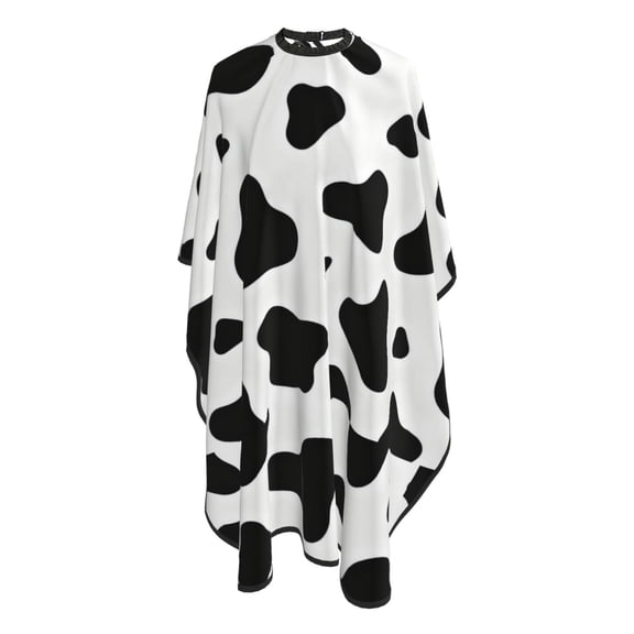 Men Women Cow Spots Print Salon Barber Cape Hairdressing Hair Cutting Capes for Hair Stylist and Home Use 55x66 inches