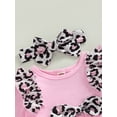 thumbnail image 5 of Seyurigaoka Toddler Baby Girls Clothes Set Leopard Print Ruffled Long Sleeves Tops and Casual Pants Headband, 5 of 9