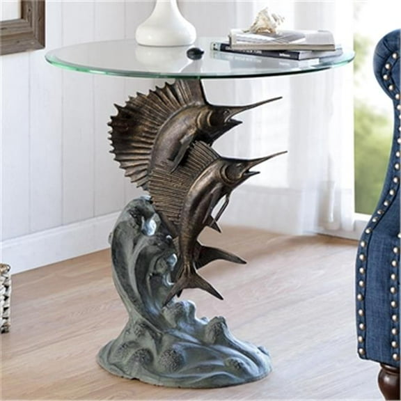 SPI Home 34819 Marlin & Salifish End Table - 24 x 22 x 22 in.