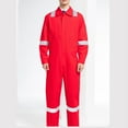 thumbnail image 4 of Txeol Mens Workwear Coveralls Work Mechanic Jumpsuits Long Sleeve Coverall Work Wear with Multi Pockets,Red,XXXXL, 4 of 5