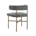 thumbnail image 5 of Home Square Kim 19.7" Velvet Dining Chair in Dark Gray & Gold - Set of 2, 5 of 7