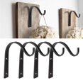thumbnail image 2 of Ganchos de para proteger de Metal ganchos de para proteger gancho de puerta 1/2/4 piezas ganchos de pared de para proteger con tornillos para colgar para protegers-Negro BLESIY percheros de puerta de pared, 2 of 8