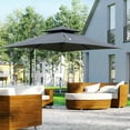 thumbnail image 2 of Outsunny Parasol Déporté de Patio 10 Pieds x 10 Pieds, Parasol Carré à Double Toit avec Rotation à 360°, 5 Angles d'Inclinaison Réglables, Housse de Parasol, Mât et Baleines en Aluminium, Gris Anthracite, 2 of 9