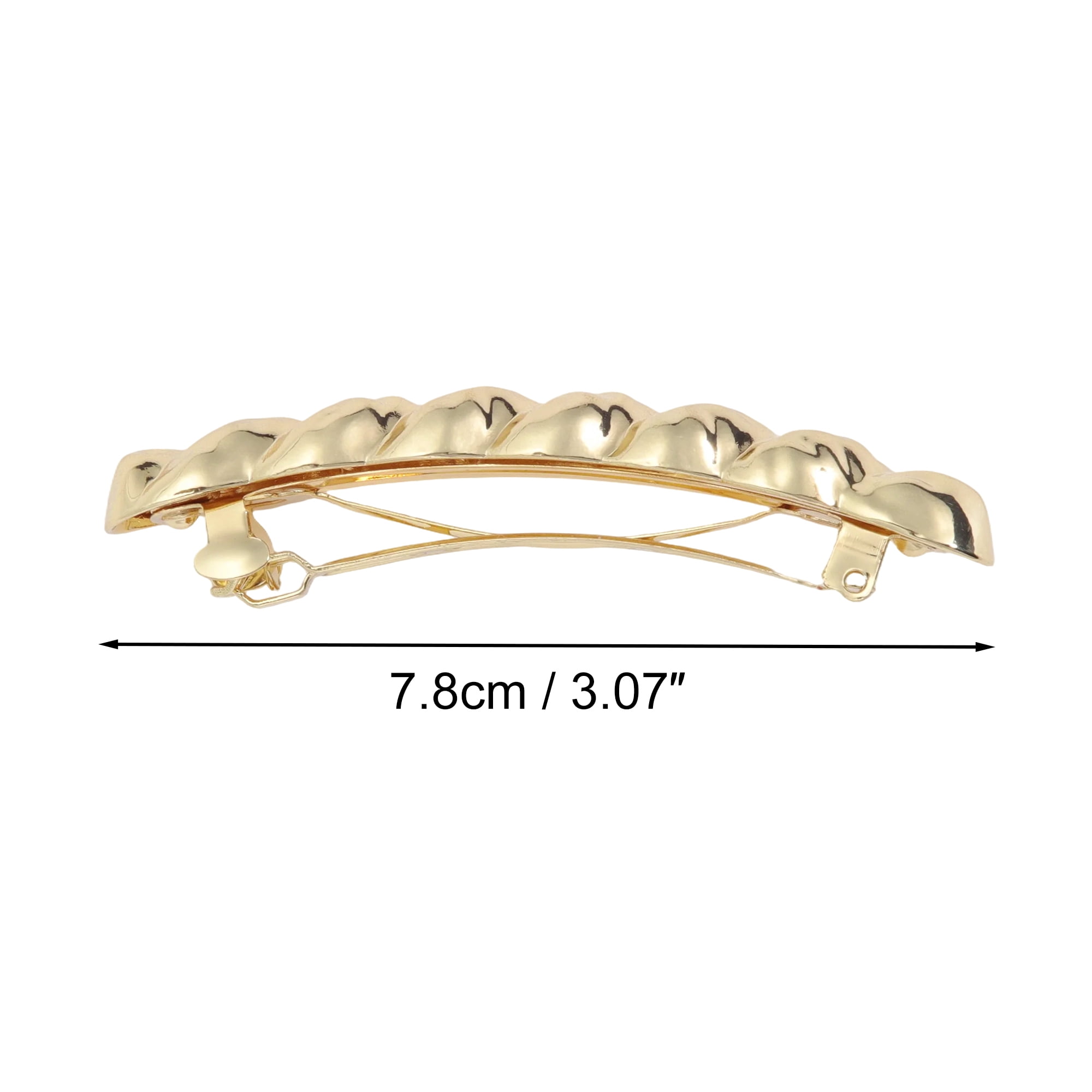 Unique Bargains Twist Hair Barrettes Fashionable Hairstyles Gold Tone