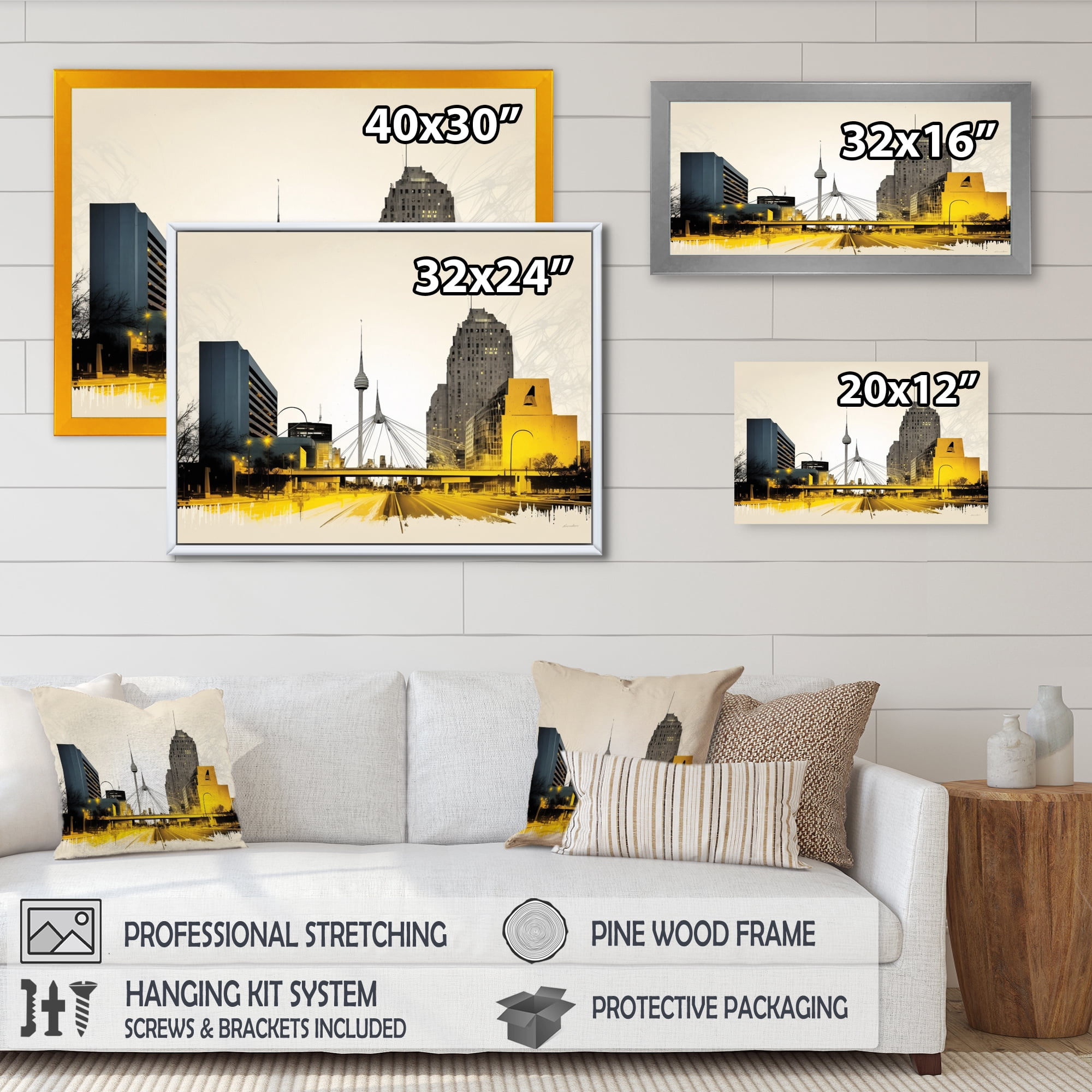 Designart Winnipeg Skyline Of City I Canvas Wall Art