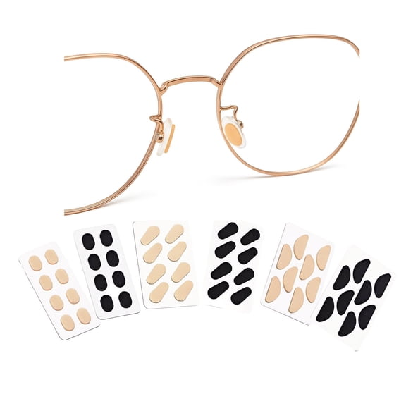 24 Pairs Eyeglass Nose Pads, Anti Slip Nose Pads for Glasses, Self-Adhesive EVA Foam Glasses Noses Replacement Pad for Eyeglasses Sunglasses