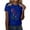 Blue, variant on Seductiva Women's Short Sleeve T-Shirt Clearance Womens Graphic T Shirt Vintage Floral Shirt Flower Tee Fall Shirts