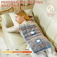 thumbnail image 4 of Weighted Electric Heating Pad with Massage, 3 Heat Levels and 3 Vibration Settings for Back Pain, Neck and Shoulders, 4 of 7