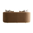 thumbnail image 2 of Ariana Velvet Loveseat - Caramel/Gold, 2 of 9