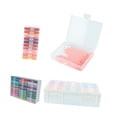 thumbnail image 2 of 30 Piezas Bandeja de Diamantes Organizador con Tapa Etiquetas Colores Caja Transparente Contenedores Apilables Material PP Adecuada para Arte Oficina, 2 of 9