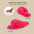 thumbnail image 4 of Onmygogo Fuzzy Indoor Flip-flop Slippers for Women Open Toe with Memory Foam, Soft Faux Fur Nonslip House Slippers(Rose,S), 4 of 8