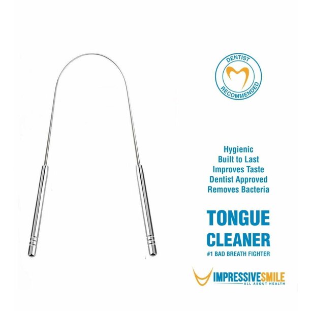 Tongue Cleaner Surgical Grade Stainless Steel, NonSynthetic Handles