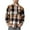 c03Brown, variant on LNWUY Mens Plaid Shirt, Big and Tall Long Sleeves,Classic Flannel Shirt Pocket Lapel Button Down Shirt Jacket Tops Gray L