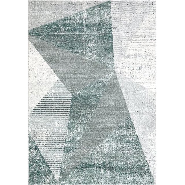 Dynamic Rugs SZ693774940 5 ft. 3 in. x 7 ft. 7 in. Scope 3774 Rectangle Contemporary Area Rug - 940 Grey & Green