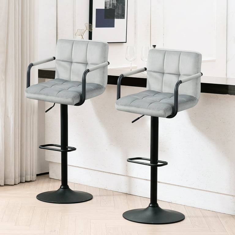 Grey barstool 2024 with back
